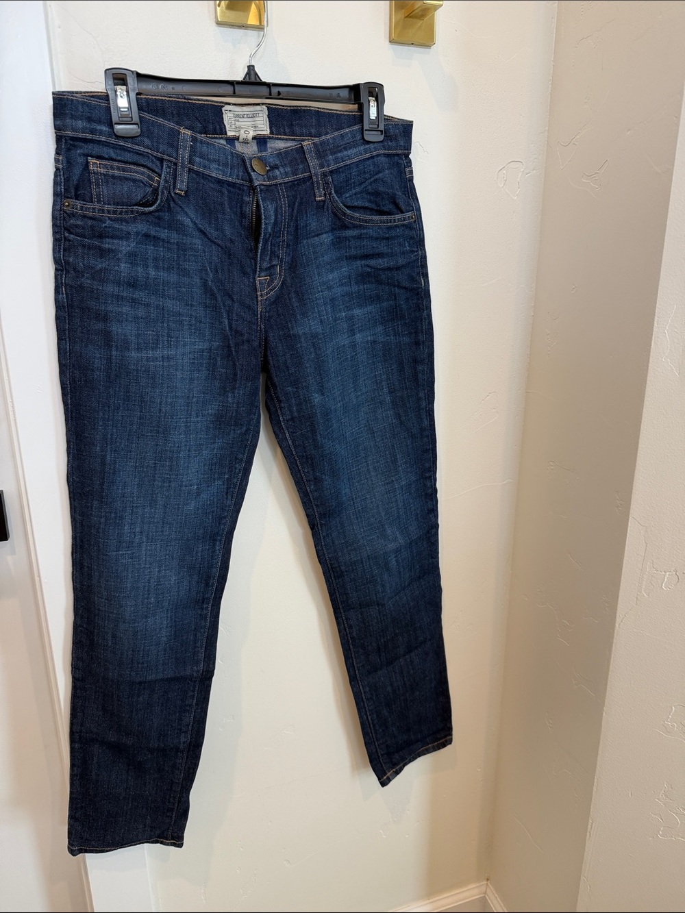 Current/Elliott Women's Dark Indigo Straight Leg Jeans